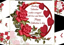 8x8 Valentine wishes with hugs and kisses mini kit