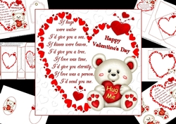 7x7 If hugs were water Valentine mini kit