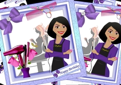 Mum loves hair dressing birthday, mothers day 8x8 &A5 mini kit