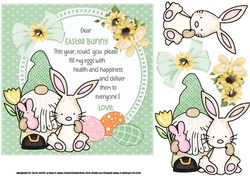 7x7 Easter bunny health and happiness