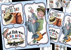 The man loves fishing birthday or fathers day  8x8 & A5 mini kit