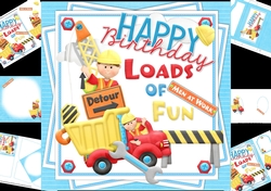 8x8 Tons of fun birthday boy wishes mini kit