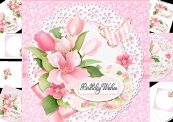 7x7 Spring birthday or Easter wishes mini kit