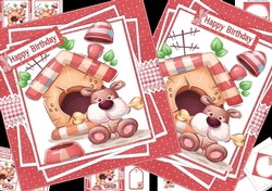 Cute puppy sending lots of wishes 3, 7x7 & A5 mini kit