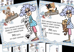 7x7 Stella has pet hair on her clothes choice of cat or dog mini kit