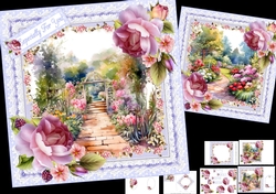 8x8 The garden walk choice of two scenes mini kit