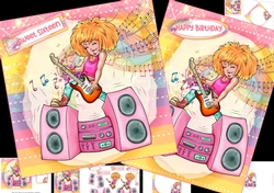 Teen girl rocks it loud 7x7 & A5 mini kit.