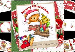 8x8 Santa ted goes down the chimney mini kit
