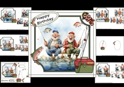 6x6 Golden oldies Fishing mini kit choice of four