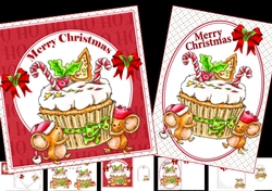 Cup cake Christmas wishes 7x7 &A5 mini kit