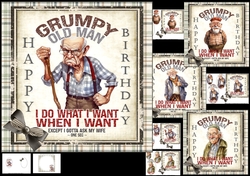 7x7 Grumpy old man choice of four mini kit