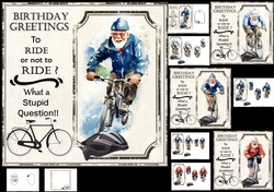 7x7 A man and his bicycle choice of four mini kit
