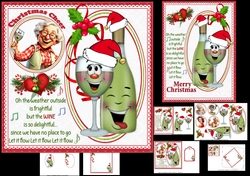 7x7 & A5 Christmas weather and wine choice of four characters mini kit