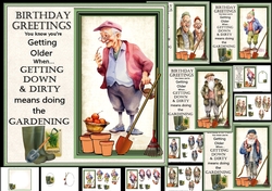 7x7 Getting down and dirty gardening men choice of five mini kit