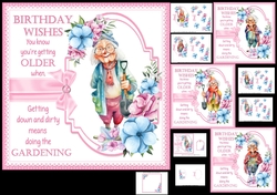 7x7 Getting down and dirty gardening ladies choice of four mini kit