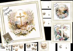 7x7 Deepest sympathy cross choice of three mini kit