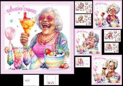 7x7 Sweet birthday cheers choice of four mini kit