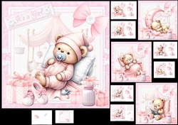 7x7 Its a girl choice of four mini kit