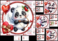 7x7 Furry Valentine wishes 2 choice of four mini kit