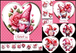 6X6 You Gnome I love you choice of five mini kit