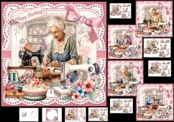 7x7 For the love of sewing choice of four mini kit