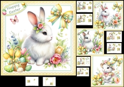 7x7 Easter bunnies choice of four mini kit