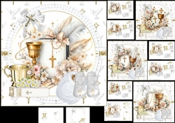 7x7 Beautiful baptism choice of four mini kit
