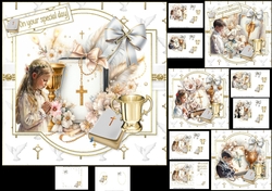 7x7 First communion/confirmation boy or girl choice of four mini kit