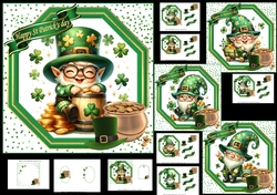 6x6 Paddys day gnomes choice of four mini kit