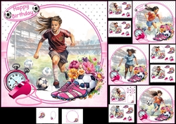 7x7 the girl loves soccer choice of four mini kit