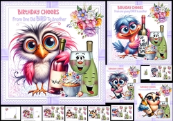 7x7 birthday cheers to the ladies choice of four mini kit