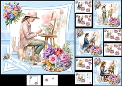 7x7 The artist at work choice of four mini kit