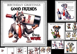 7x7 Birthday greetings from the old dog choice of four mini kit 