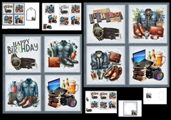 7x7 Dads in denim birthday or fathers day mini kit