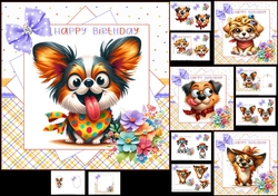 7x7 Birthday wishes with the dog choice of four mini kit
