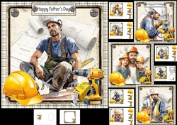 7x7 Construction dad birthday/fathers day mini kit