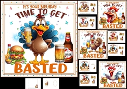 7x7 Time to get Basted choice of four mini kit
