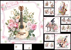 7x7 Musical birthday wishes choice of four mini kit