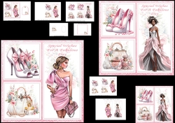 7x7 Special wishes for a fabulous day pink choice of two mini kit