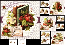 7x7 Retro flower book bundle choice of four mini kit