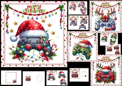 6x6 Gamer Christmas choice of four mini kit