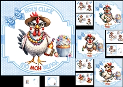 7x7 Holy cluck another birthday choice of four mini kit