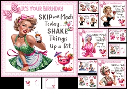 7x7 Birthday shake up choice of four mini kit