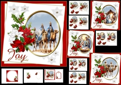 6x6 Joy to the world choice of four mini kit