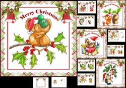 7x7 Christmas critters 2 choice of four mini kit