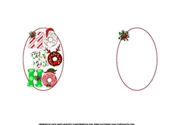 5x7 Ho Ho Ho merry Christmas insert