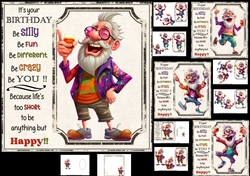 7x7 Have a fun Birthday for the men choice of four mini kit