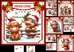 7x7 Holy cow its Christmas choice of four mini kit