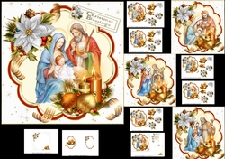 6x6 Beautiful nativity choice of four mini kit