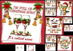 7x7 Christmas funnies choice of four mini kit